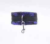 Berlin Baby Satin and Lace BDSM Play Collar Purple Collars and Leads